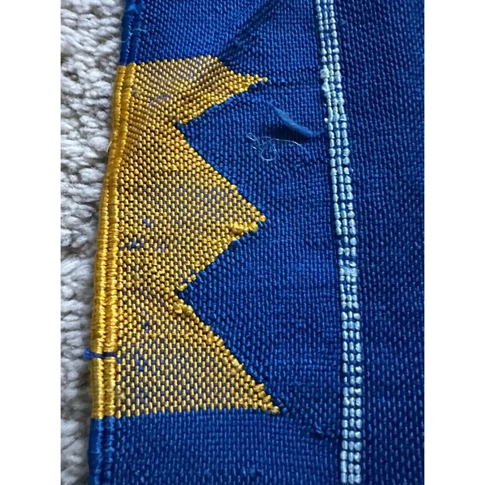 Vintage Moroccan rug kilim Berber Handmade orange yellow red wall tapestry 2x3ft